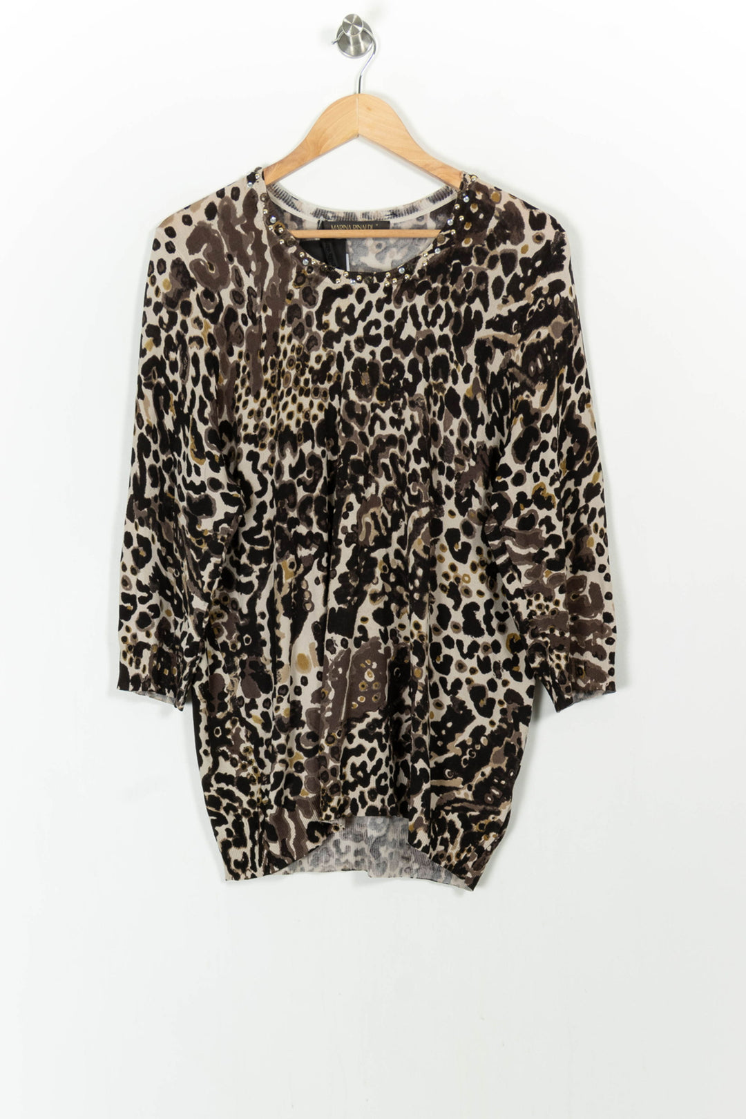 Tunique Marron et Beige - Taille XL/42 de la marque Marina Rinaldi | PARAD104797 - Vendu par Paradigme - Image 2