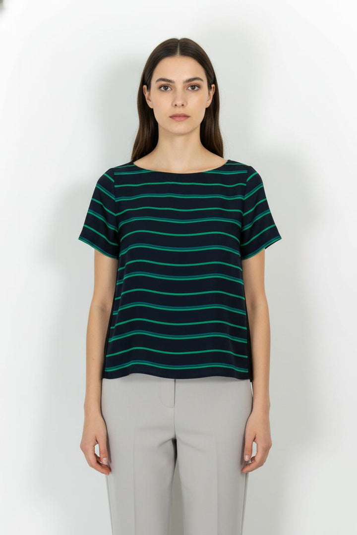 Blouse Bleu et Vert - Taille L/40 de la marque Claudie Pierlot | PARAD104799 - Vendu par Paradigme - Image 1