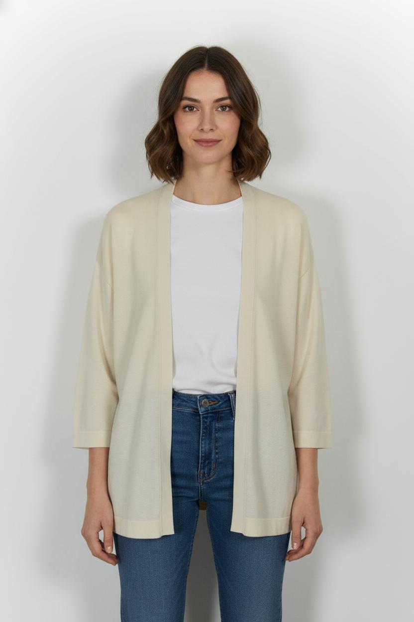 Cardigan Beige - Taille M/38 de la marque La Fée Maraboutée | PARAD104811 - Vendu par Paradigme - Image 1
