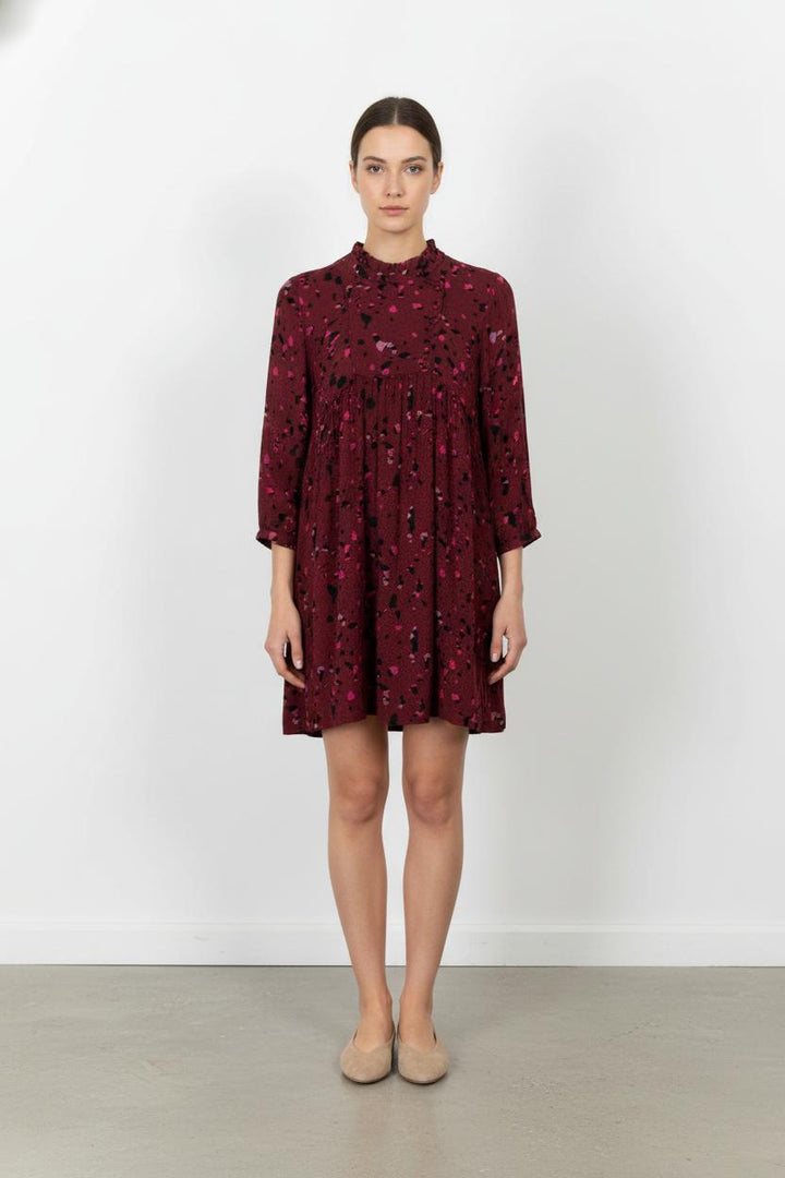 Robe Courte Bordeaux et Noir - Taille S/36 de la marque ba&sh | PARAD104815 - Vendu par Paradigme - Image 1