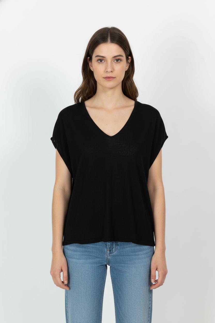 Tee-shirt Noir - Taille S/36 de la marque Sud express | PARAD104817 - Vendu par Paradigme - Image 1