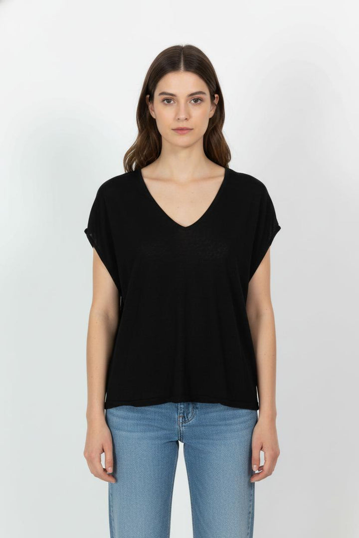 Tee-shirt Noir - Taille S/36 de la marque Sud express | PARAD104817 - Vendu par Paradigme - Image 1