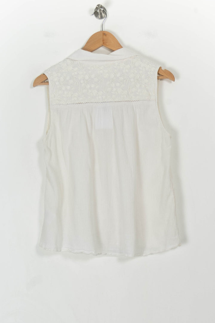 Chemisier Sans Manches Blanc - Taille L/40 de la marque Sud express | PARAD104819 - Vendu par Paradigme - Image 4