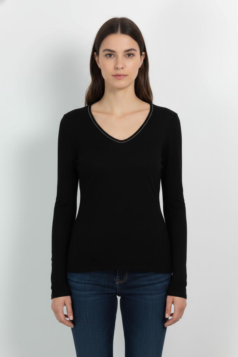 T-shirt Manches Longues Noir - Taille L/40 de la marque Ekyog | PARAD104820 - Vendu par Paradigme - Image 1