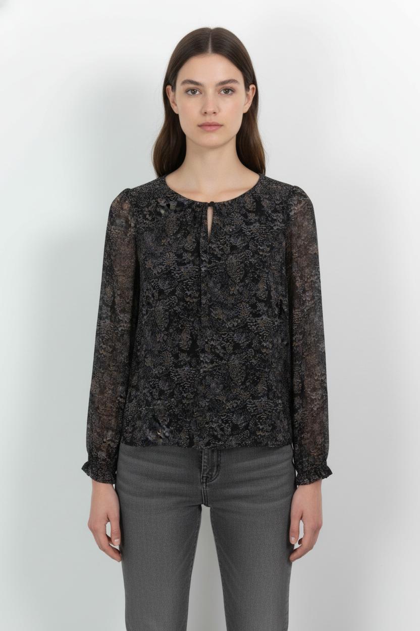 Blouse Noire et Violette - Taille M/38 de la marque Comptoir des Cotonniers | PARAD104843 - Vendu par Paradigme - Image 1