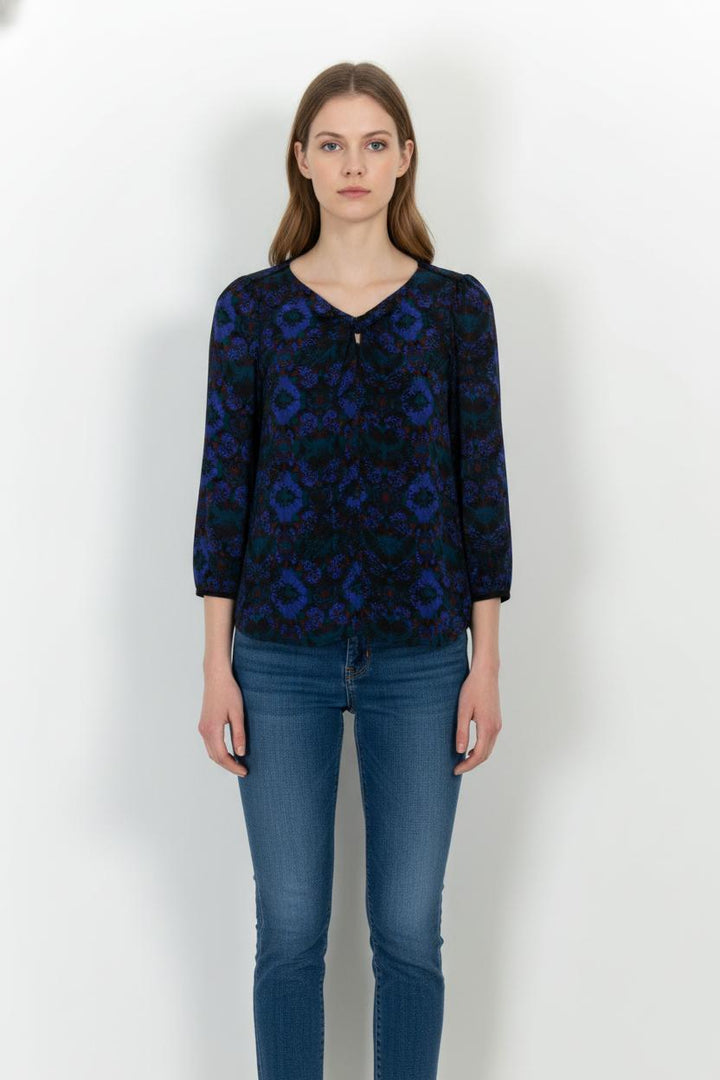 Blouse Bleue et Noire - Taille L/40 de la marque Comptoir des Cotonniers | PARAD104844 - Vendu par Paradigme - Image 1