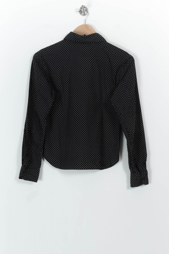 Chemise Noire à Pois Blancs - Taille XS/34 de la marque Agnès b. | PARAD104846 - Vendu par Paradigme - Image 4
