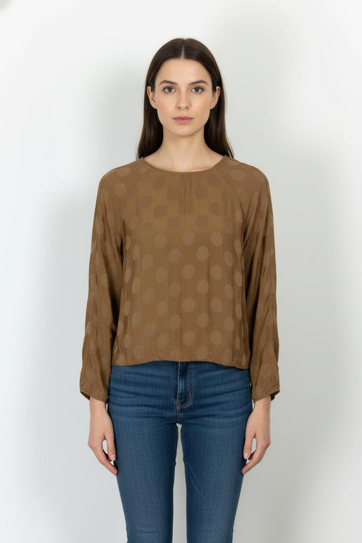 Blouse Marron - Taille S/36 de la marque American Vintage | PARAD104849 - Vendu par Paradigme - Image 1