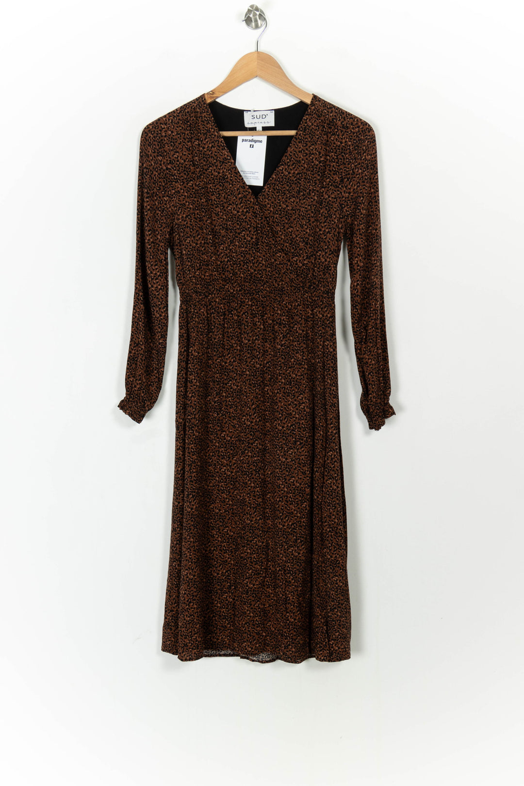 Robe Longue Marron - Taille XS/34 de la marque Sud express | PARAD104855 - Vendu par Paradigme - Image 2