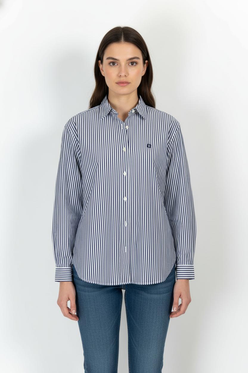 Chemise Rayée Bleue et Blanche - Taille M/38 de la marque Gerard Darel | PARAD104861 - Vendu par Paradigme - Image 1