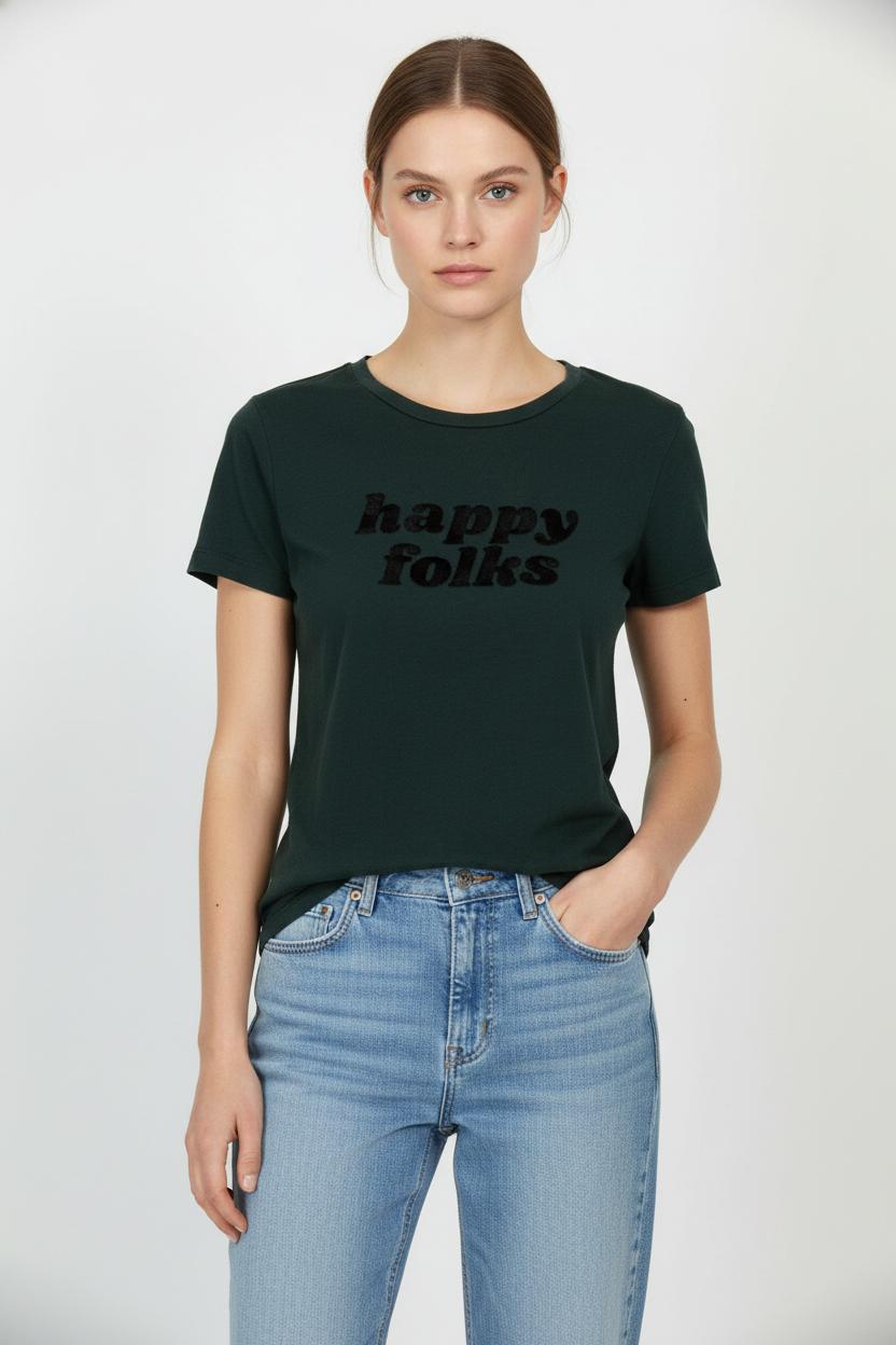 Tee-shirt Vert - Taille S/36 de la marque IKKS | PARAD104889 - Vendu par Paradigme - Image 1