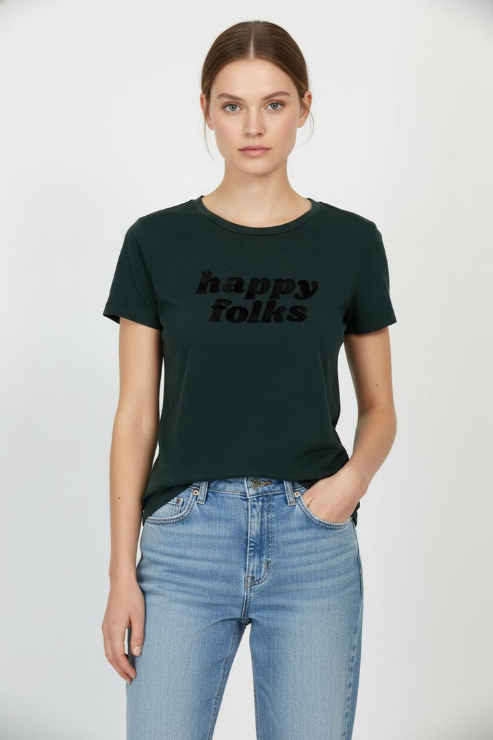 Tee-shirt Vert - Taille S/36 de la marque IKKS | PARAD104889 - Vendu par Paradigme - Image 1