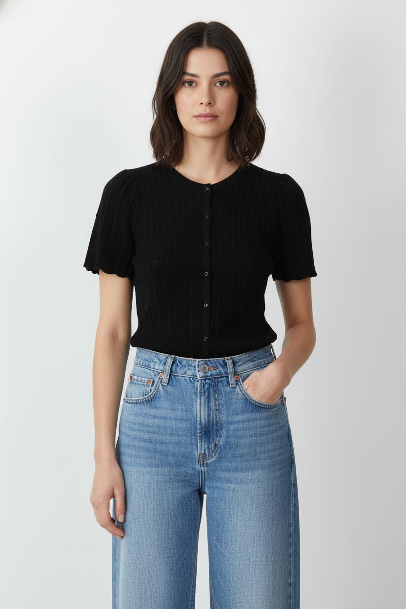 Cardigan Noir - Taille S/36 de la marque Sézane | PARAD104896 - Vendu par Paradigme - Image 1