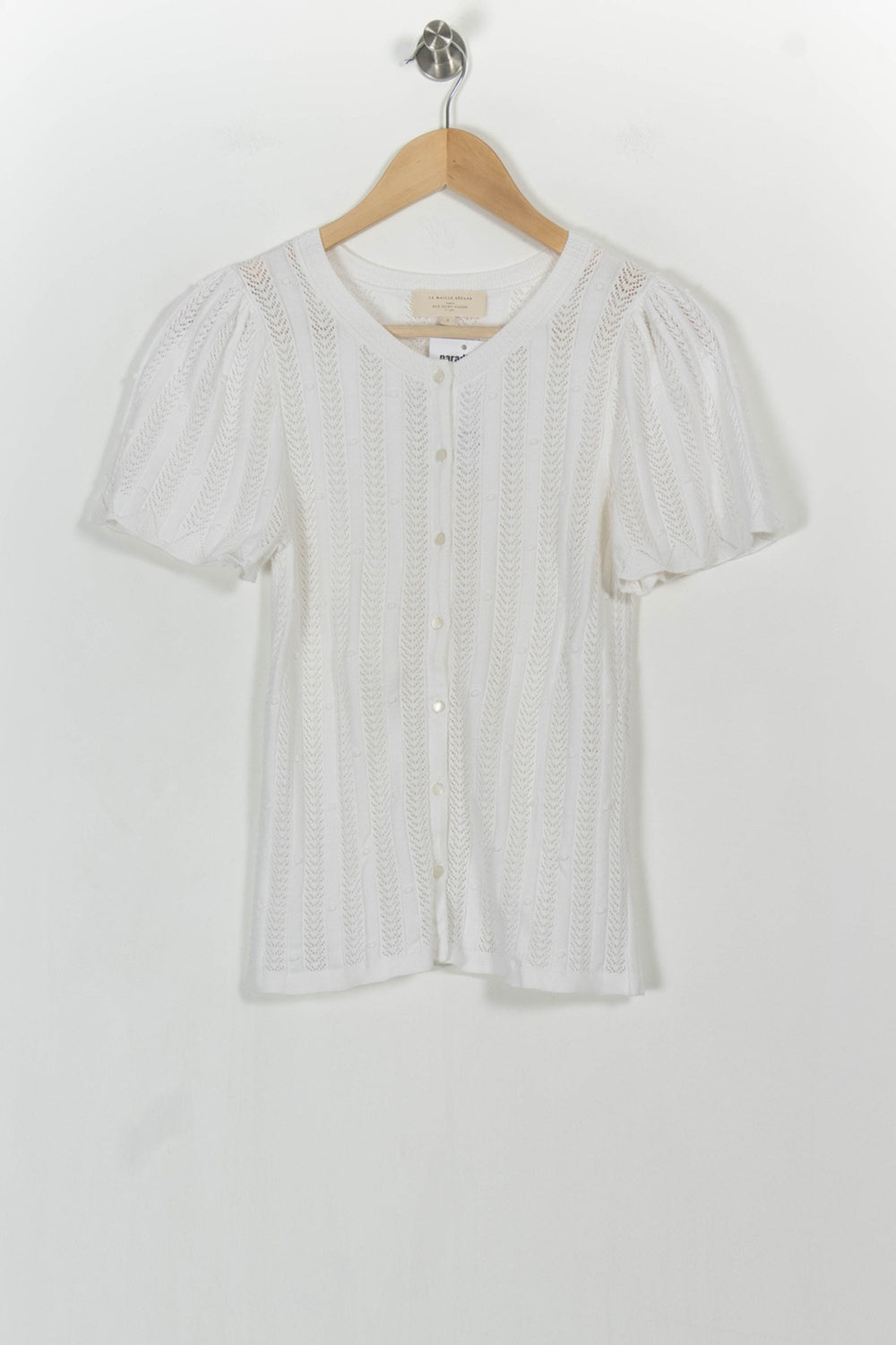 Cardigan Blanc - Taille S/36 de la marque Sézane | PARAD104897 - Vendu par Paradigme - Image 2
