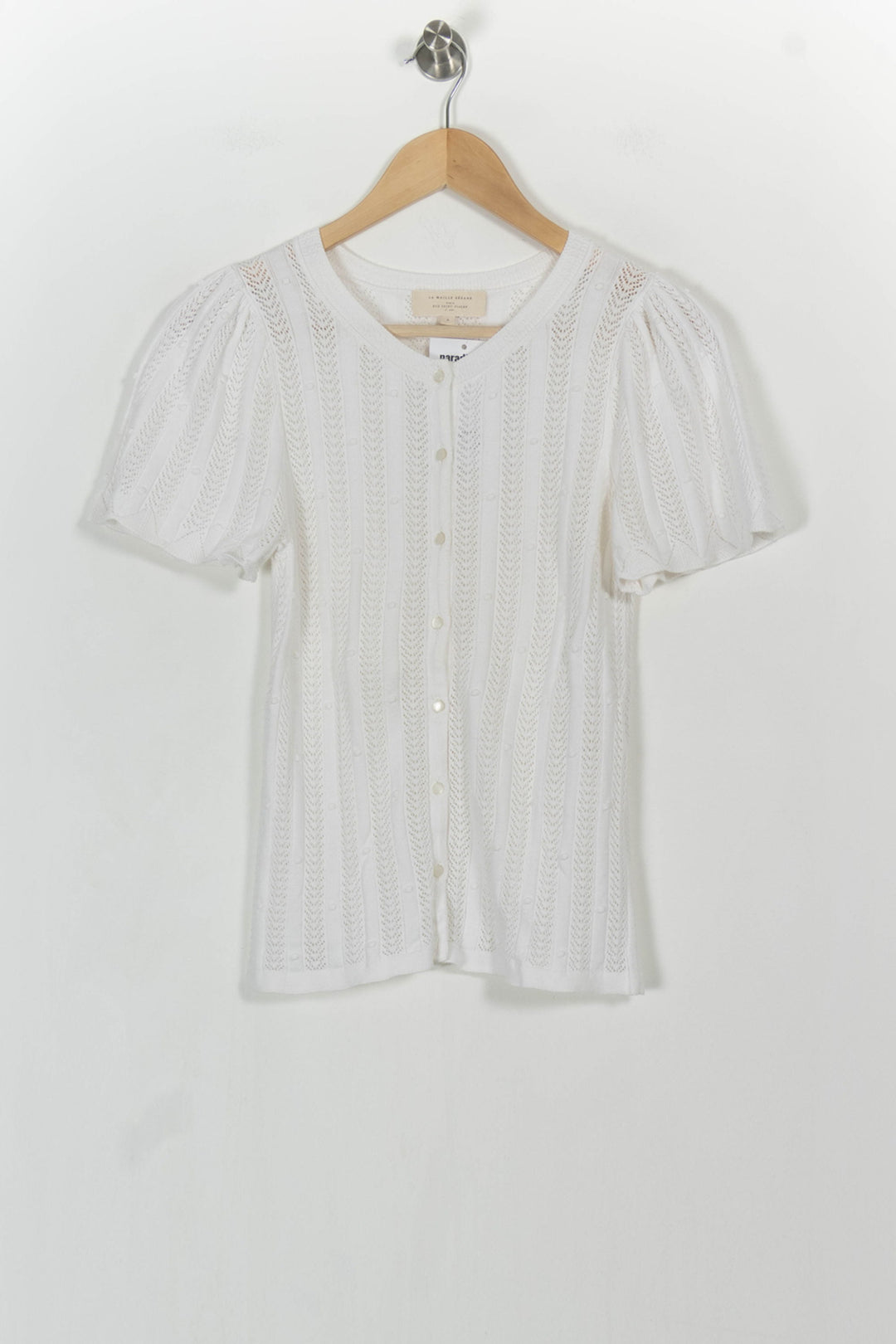 Cardigan Blanc - Taille S/36 de la marque Sézane | PARAD104897 - Vendu par Paradigme - Image 2