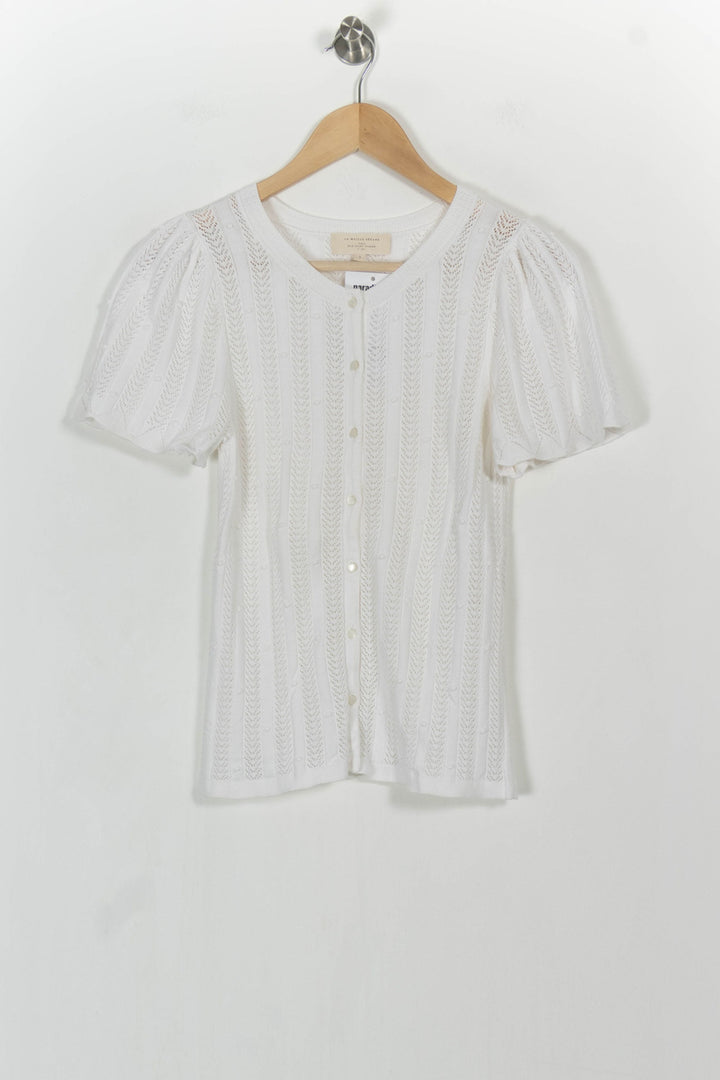Cardigan Blanc - Taille S/36 de la marque Sézane | PARAD104897 - Vendu par Paradigme - Image 2
