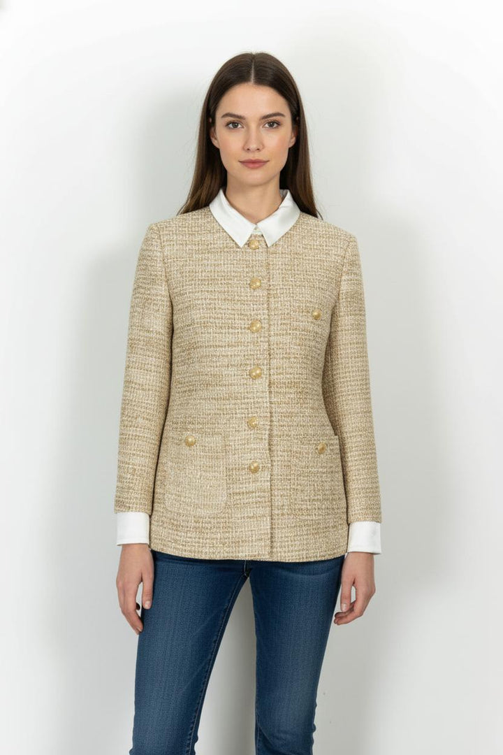 Veste Tweed Beige et Blanc - Taille XL/42 de la marque Weill | PARAD104904 - Vendu par Paradigme - Image 1