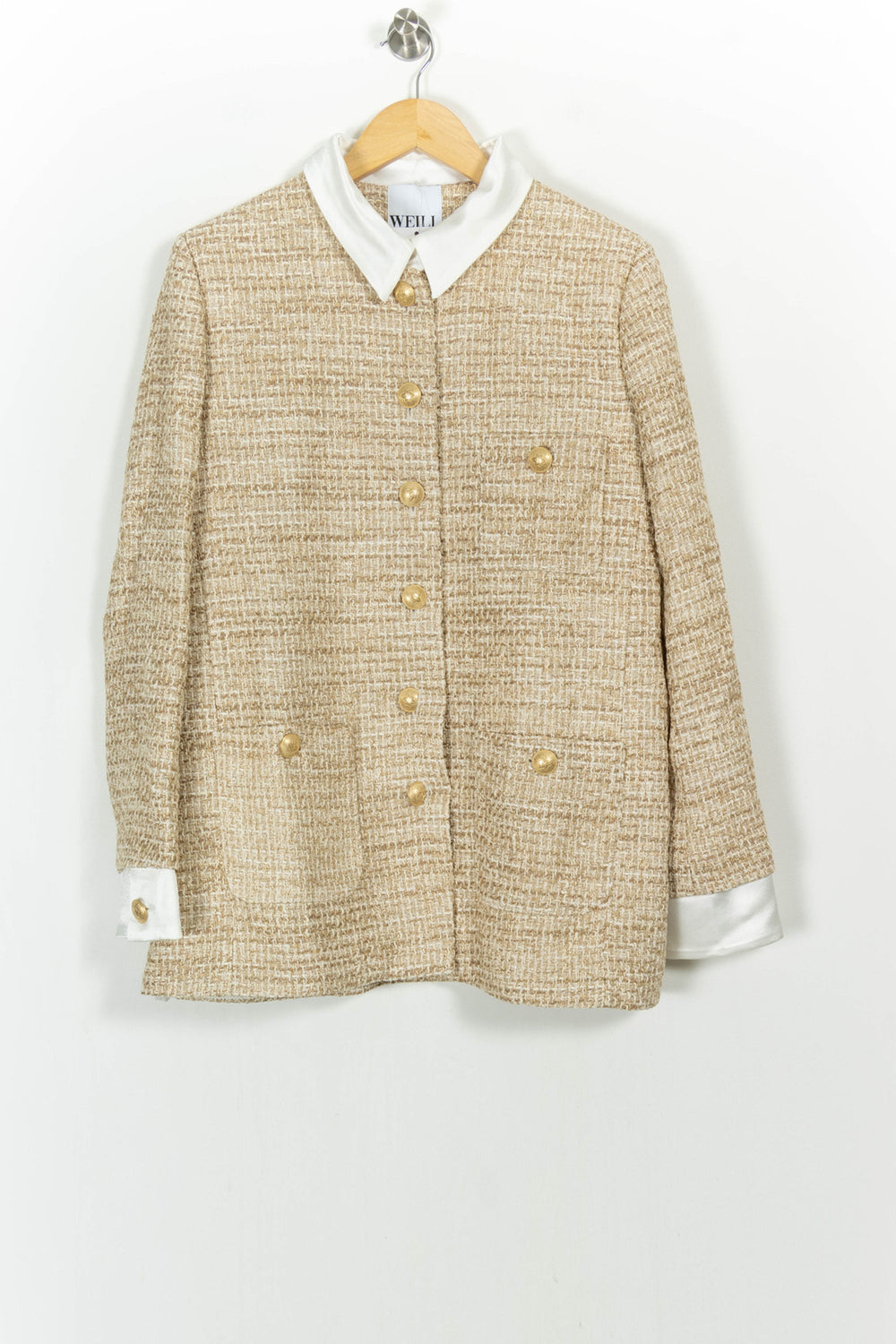 Veste Tweed Beige et Blanc - Taille XL/42 de la marque Weill | PARAD104904 - Vendu par Paradigme - Image 2