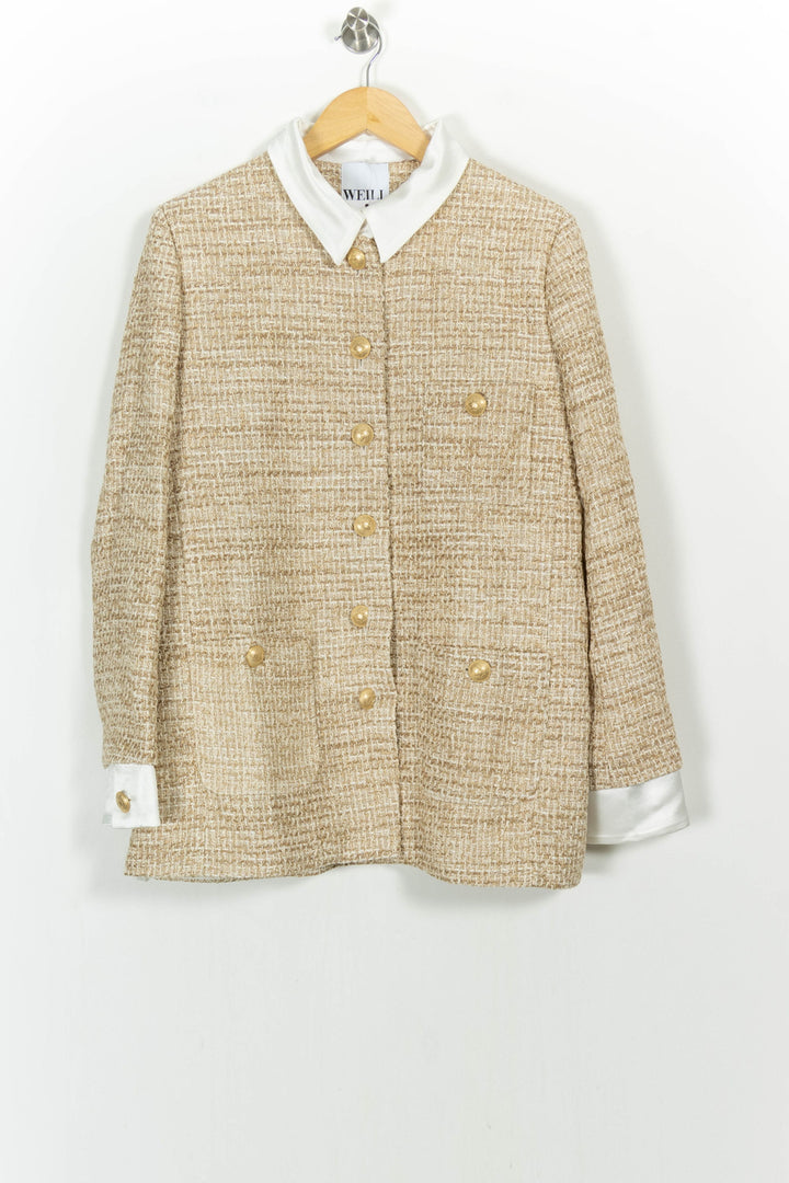 Veste Tweed Beige et Blanc - Taille XL/42 de la marque Weill | PARAD104904 - Vendu par Paradigme - Image 2