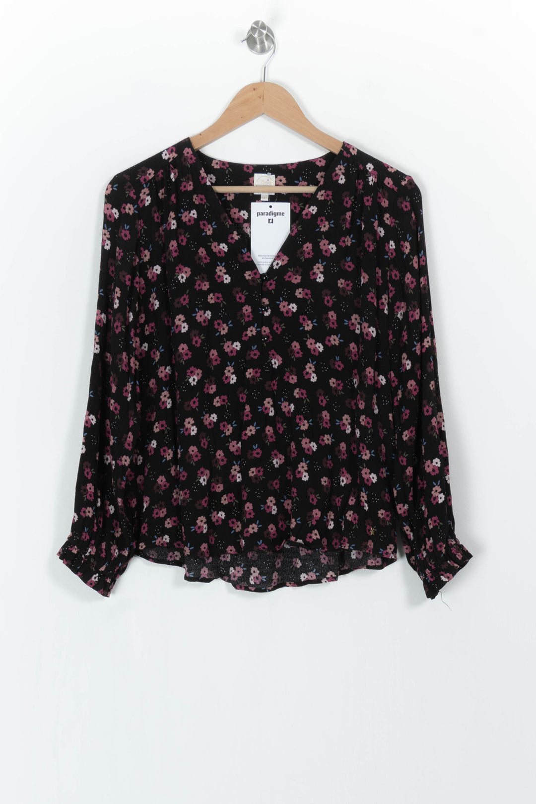 Blouse Noire et Rose - Taille S/36 de la marque Des petits hauts | PARAD104908 - Vendu par Paradigme - Image 2