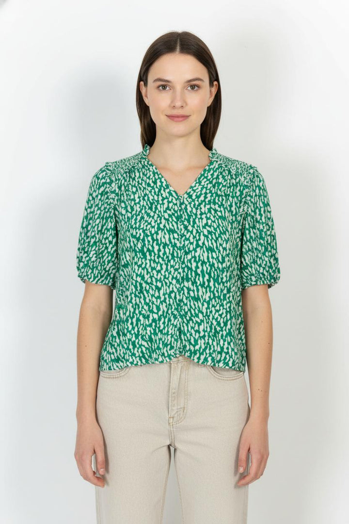 Blouse Verte et Blanche - Taille M/38 de la marque Suncoo | PARAD104912 - Vendu par Paradigme - Image 1