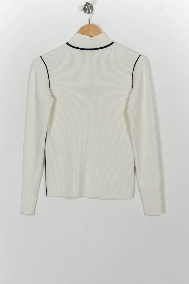 Pull Blanc et Noir - Taille M/38 de la marque Maje | PARAD104919 - Vendu par Paradigme - Image 4