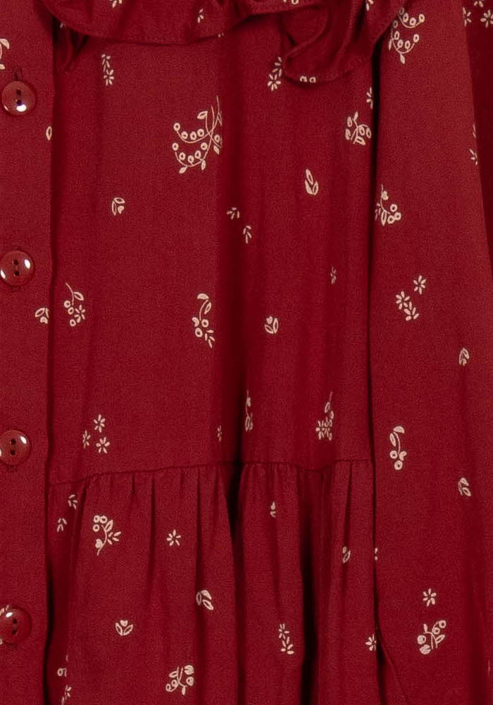 Robe Fleurie Bordeaux - Taille S/36 de la marque Des petits hauts | PARAD104920 - Vendu par Paradigme - Image 3