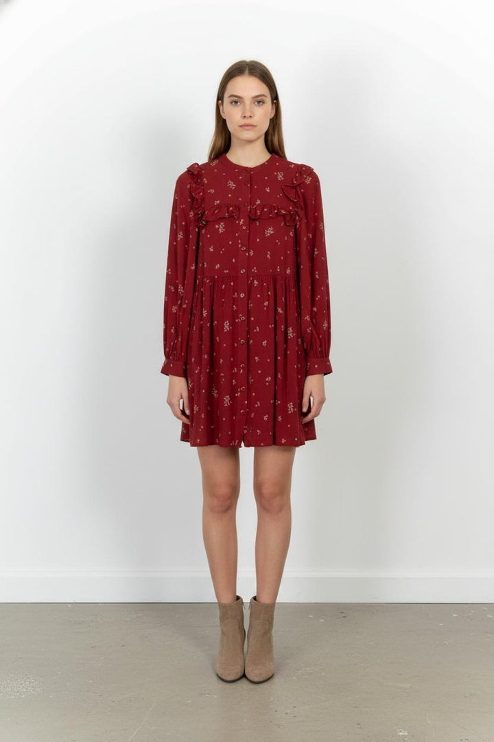Robe Fleurie Bordeaux - Taille S/36 de la marque Des petits hauts | PARAD104920 - Vendu par Paradigme - Image 1