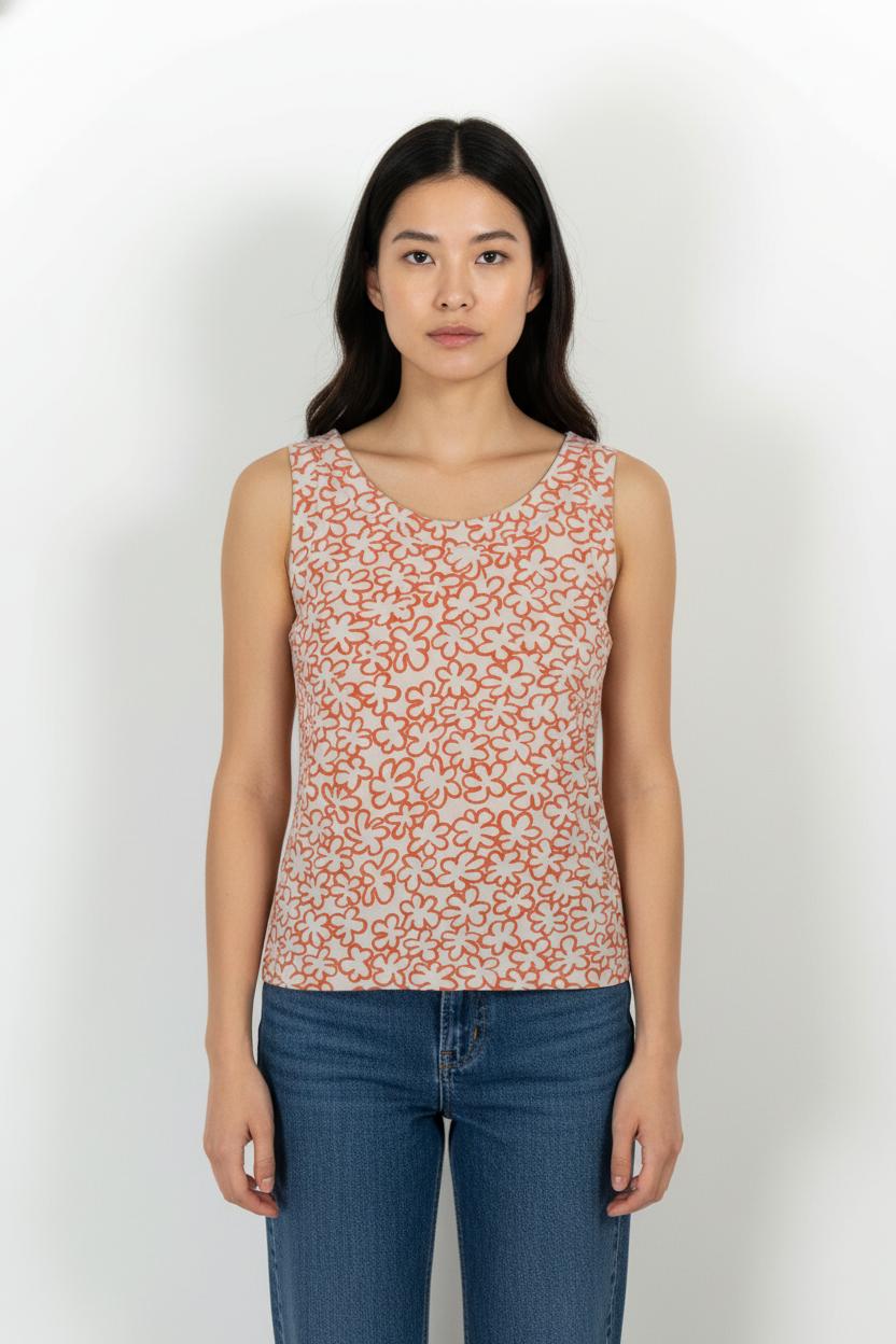 Débardeur Blanc et Orange - Taille S/36 de la marque Comptoir des Cotonniers | PARAD104924 - Vendu par Paradigme - Image 1