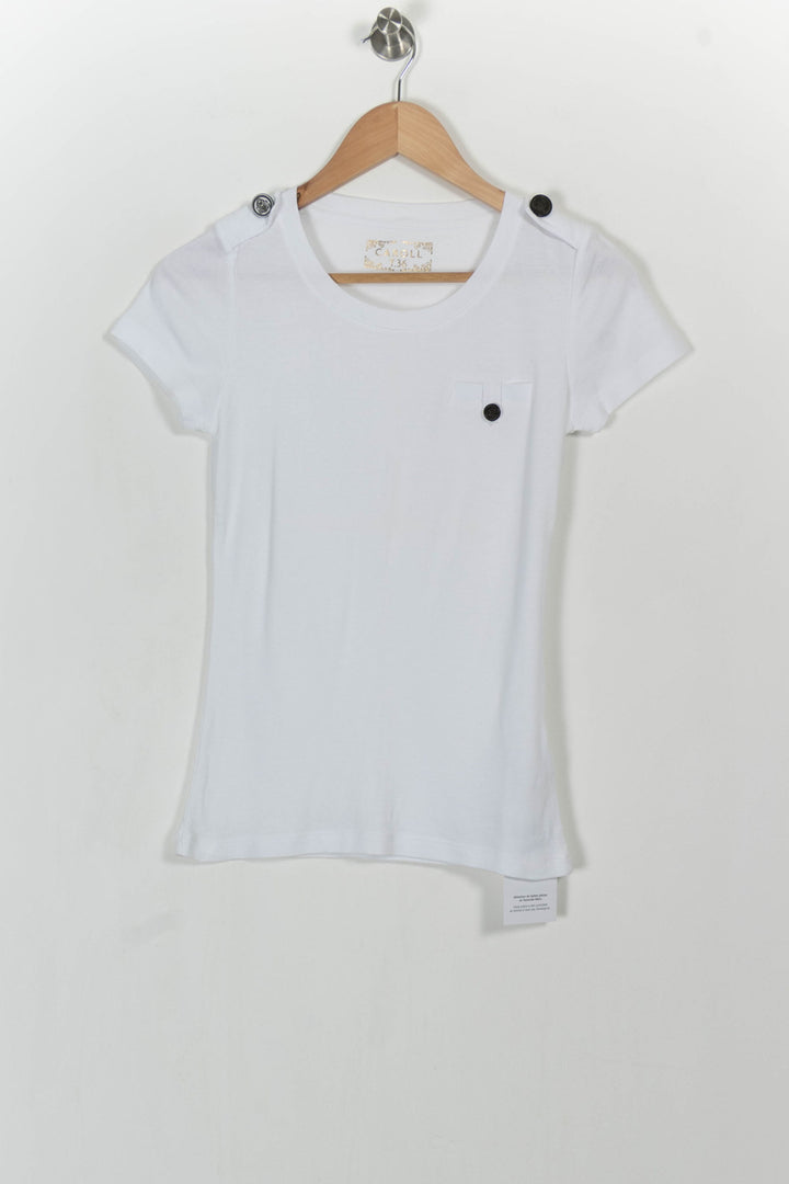 Tee-shirt Blanc - Taille S/36 de la marque Caroll | PARAD104926 - Vendu par Paradigme - Image 2