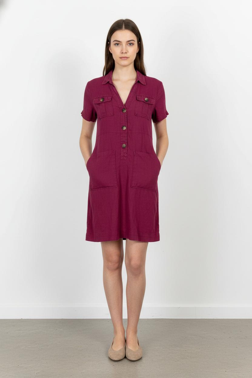 Robe Chemise Violette - Taille S/36 de la marque Caroll | PARAD104929 - Vendu par Paradigme - Image 1