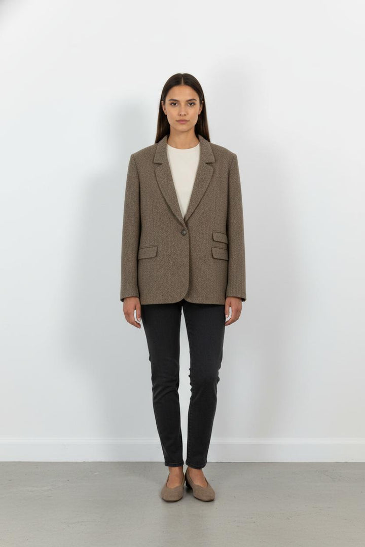 Blazer Marron - Taille XXXL/46 de la marque Mister K | PARAD104931 - Vendu par Paradigme - Image 1