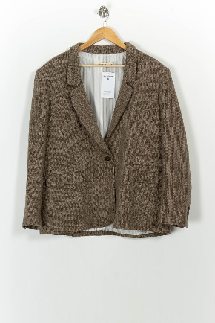 Blazer Marron - Taille XXXL/46 de la marque Mister K | PARAD104931 - Vendu par Paradigme - Image 2