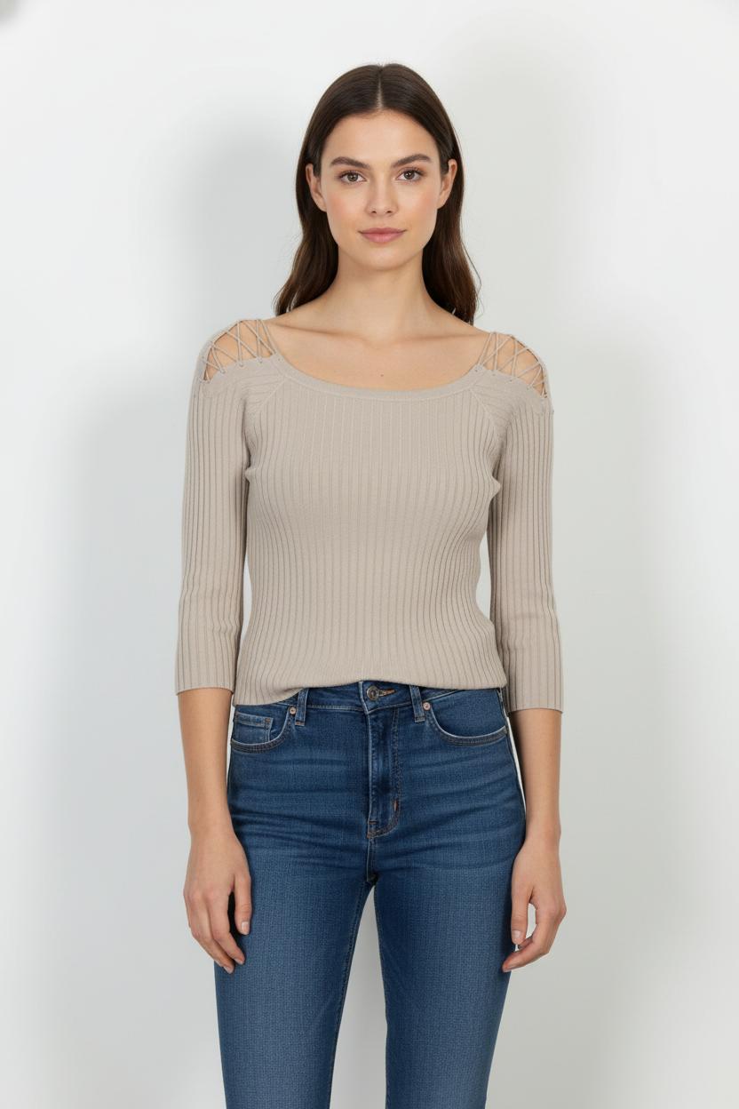 Pull Beige - Taille M/38 de la marque ZAPA | PARAD104932 - Vendu par Paradigme - Image 1