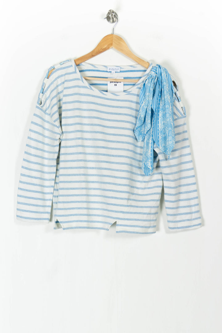 Marinière Bleu et Blanc - Taille L/40 de la marque Claudie Pierlot | PARAD104940 - Vendu par Paradigme - Image 2