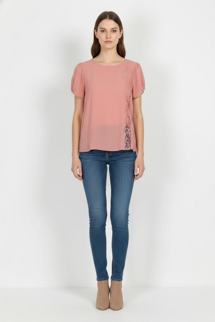 Blouse Rose - Taille L/40 de la marque Claudie Pierlot | PARAD104942 - Vendu par Paradigme - Image 1