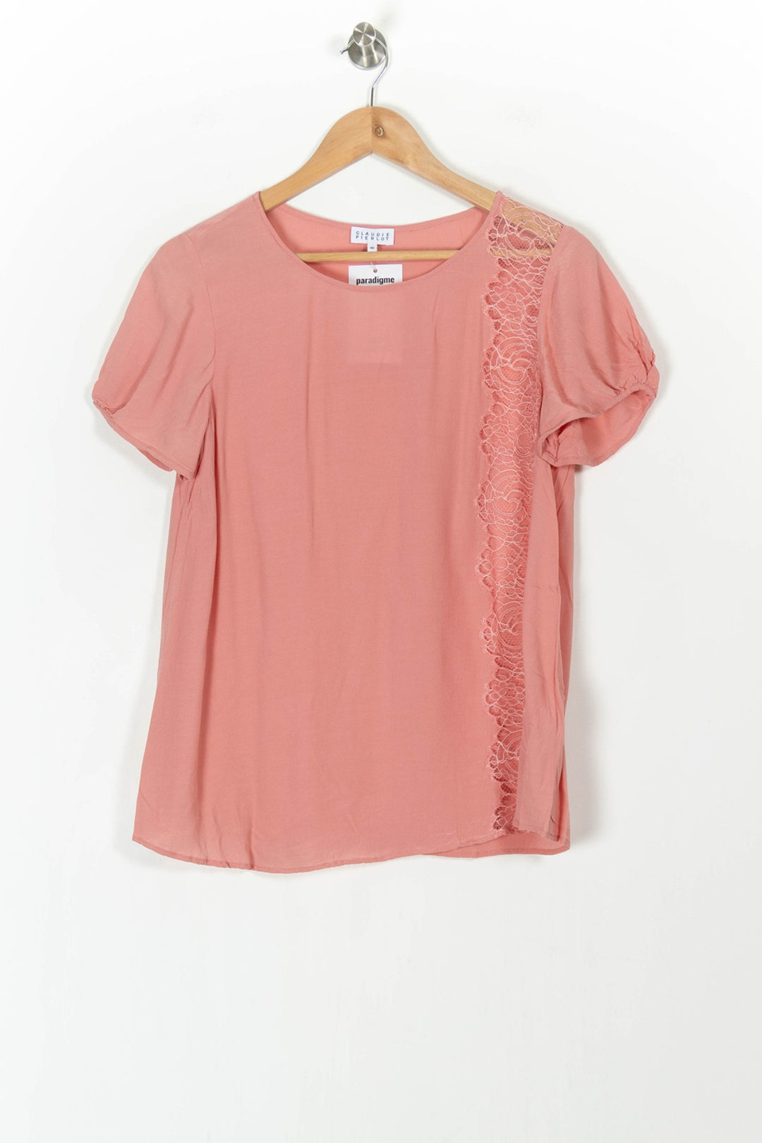 Blouse Rose - Taille L/40 de la marque Claudie Pierlot | PARAD104942 - Vendu par Paradigme - Image 2