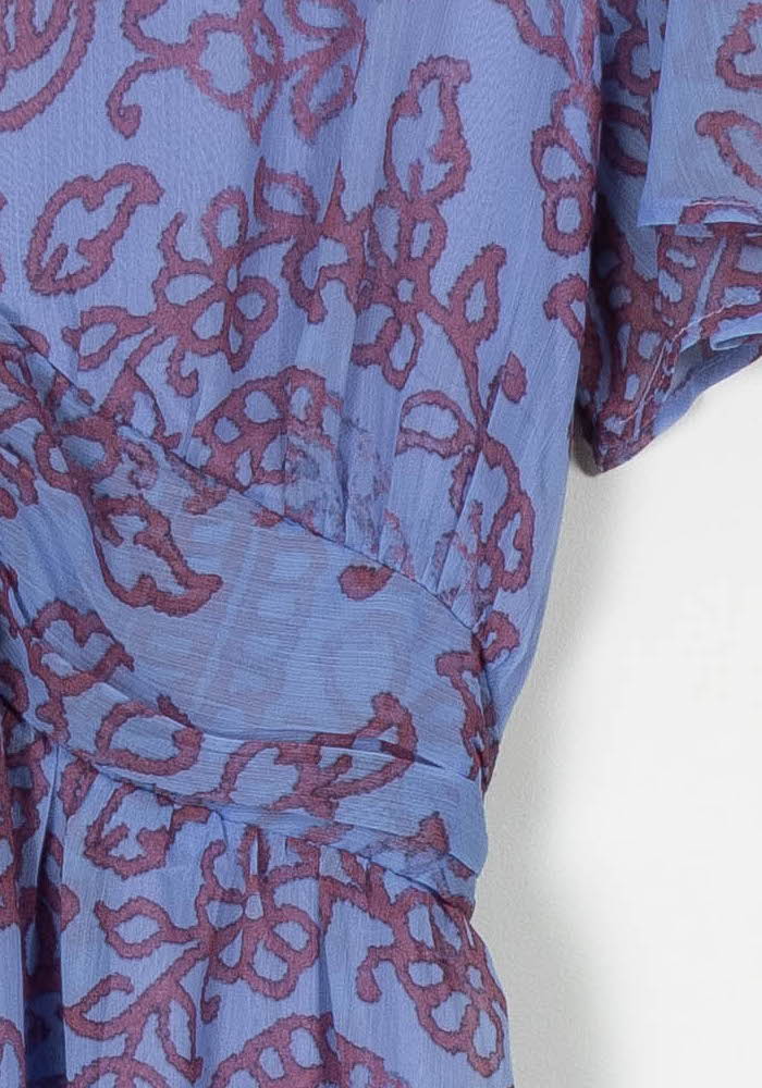 Robe Midi Violette et Bordeaux - Taille XS/34 de la marque Sud express | PARAD104946 - Vendu par Paradigme - Image 3