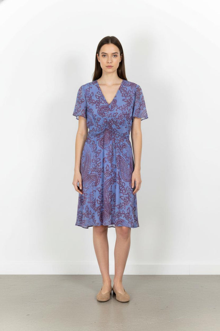 Robe Midi Violette et Bordeaux - Taille XS/34 de la marque Sud express | PARAD104946 - Vendu par Paradigme - Image 1