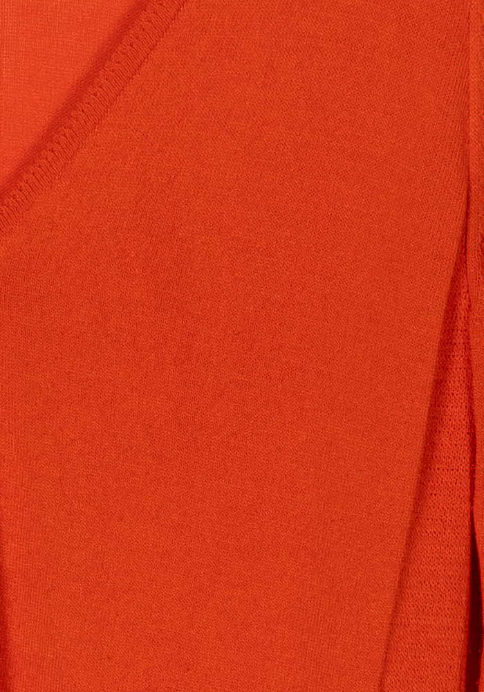 Cardigan Orange - Taille M/38 de la marque La Fée Maraboutée | PARAD104949 - Vendu par Paradigme - Image 3
