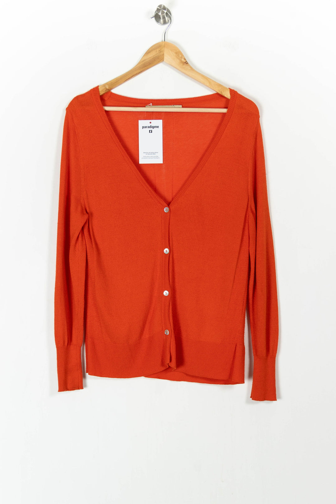 Cardigan Orange - Taille M/38 de la marque La Fée Maraboutée | PARAD104949 - Vendu par Paradigme - Image 2