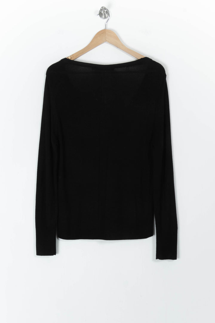 Cardigan Noir - Taille M/38 de la marque La Fée Maraboutée | PARAD104950 - Vendu par Paradigme - Image 4