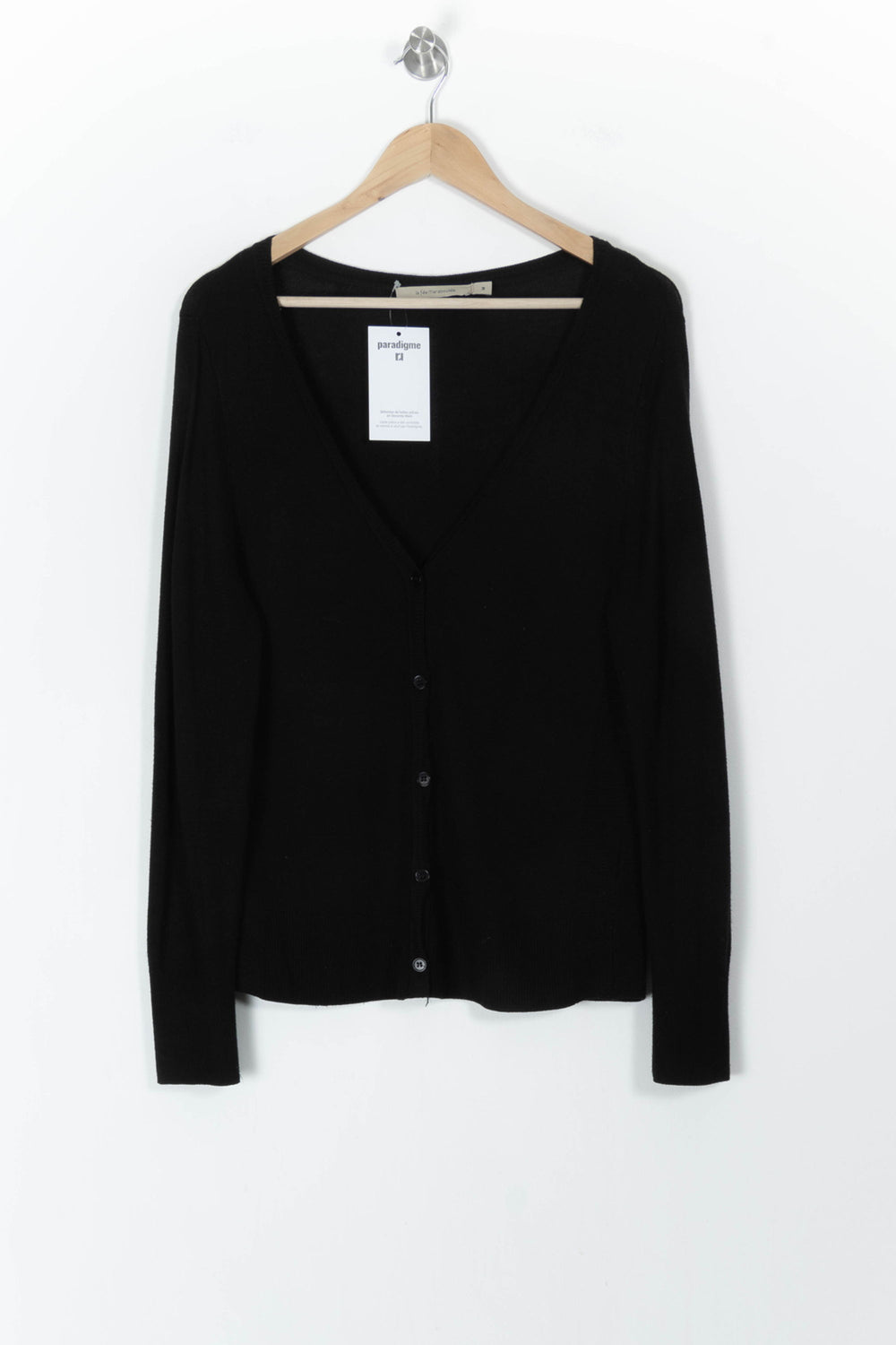 Cardigan Noir - Taille M/38 de la marque La Fée Maraboutée | PARAD104950 - Vendu par Paradigme - Image 2