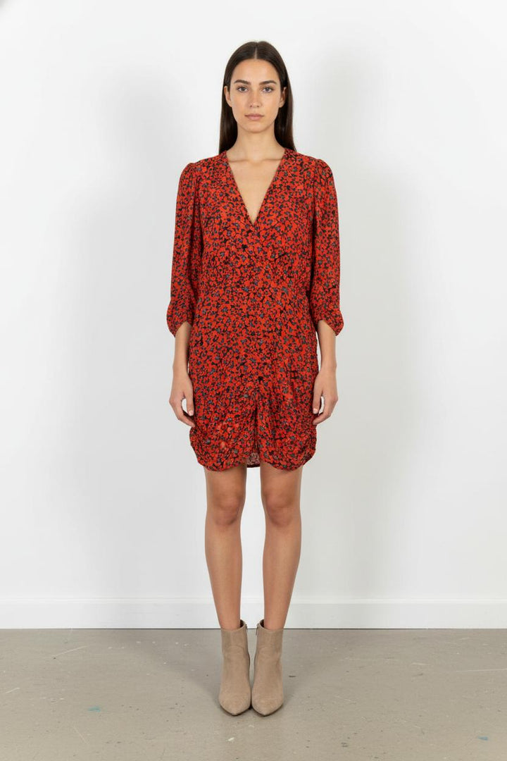 Robe Portefeuille Rouge et Noir - Taille S/36 de la marque Bérénice | PARAD104957 - Vendu par Paradigme - Image 1