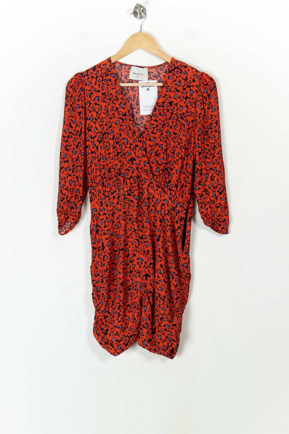 Robe Portefeuille Rouge et Noir - Taille S/36 de la marque Bérénice | PARAD104957 - Vendu par Paradigme - Image 2