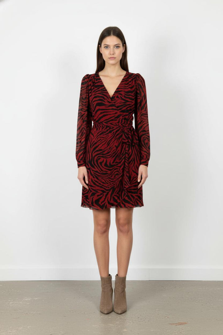 Robe Courte Rouge et Noire - Taille M/38 de la marque ba&sh | PARAD104958 - Vendu par Paradigme - Image 1