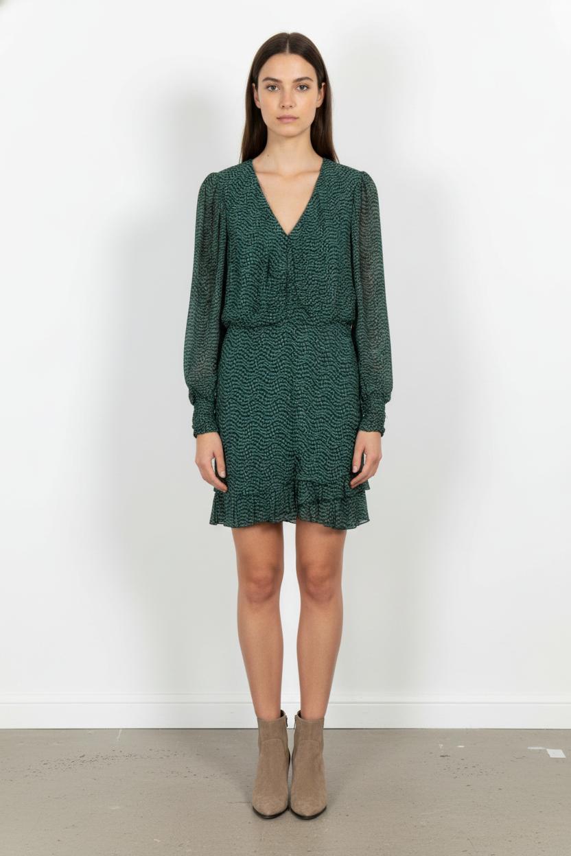 Robe Courte Verte - Taille M/38 de la marque ba&sh | PARAD104961 - Vendu par Paradigme - Image 1