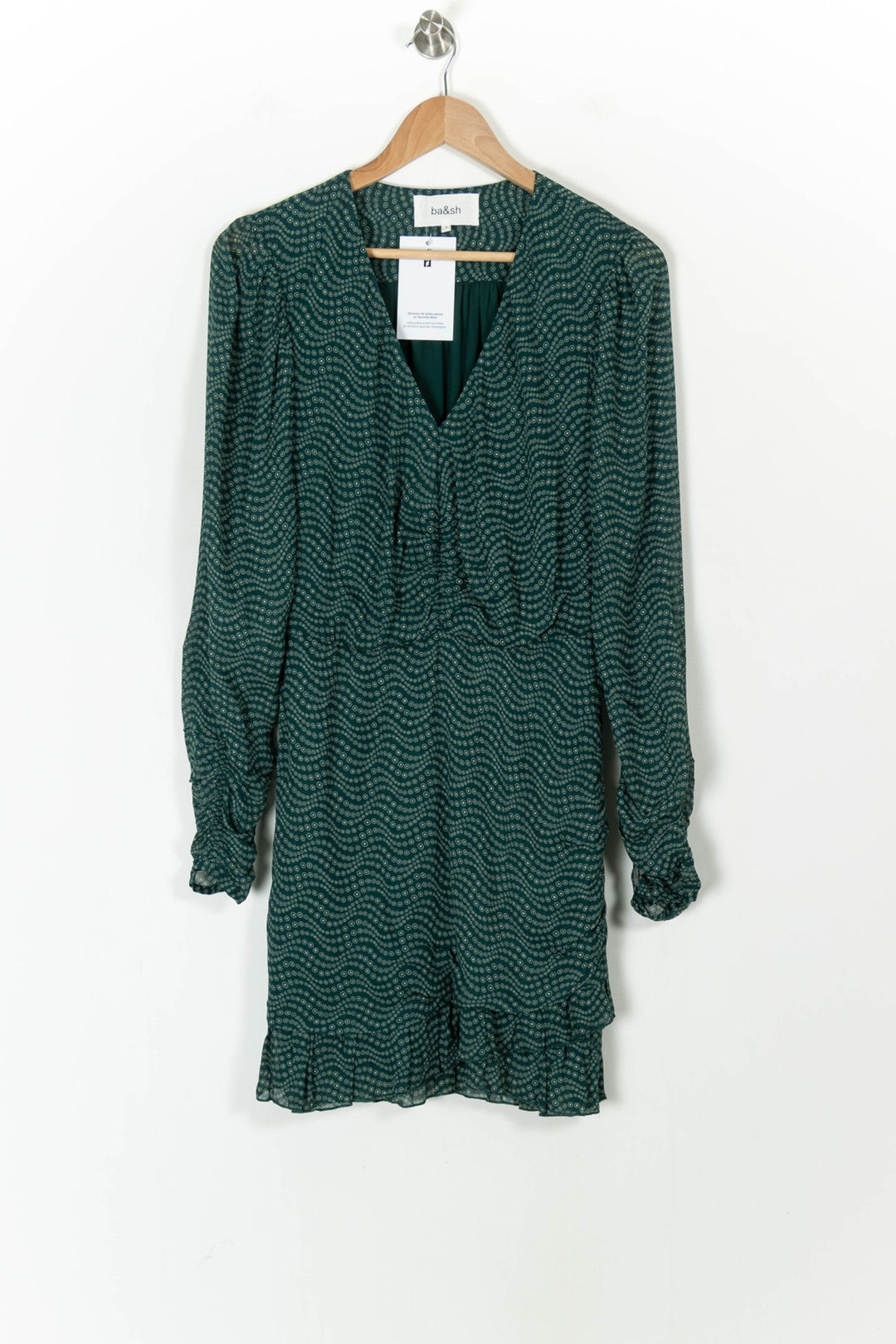 Robe Courte Verte - Taille M/38 de la marque ba&sh | PARAD104961 - Vendu par Paradigme - Image 2