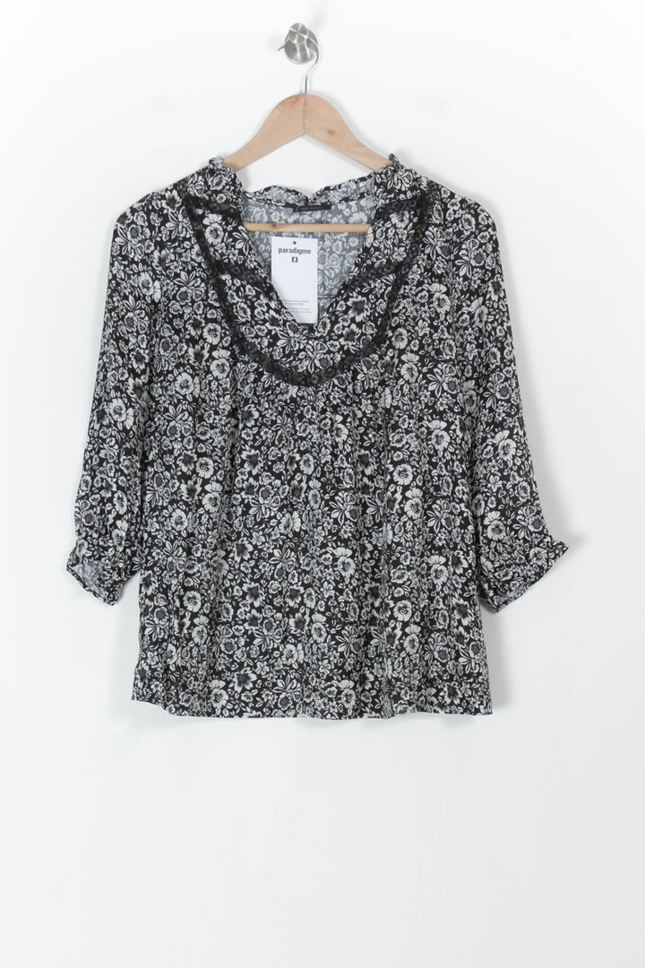Blouse Noire et Blanche - Taille M/38 de la marque IKKS | PARAD104964 - Vendu par Paradigme - Image 2