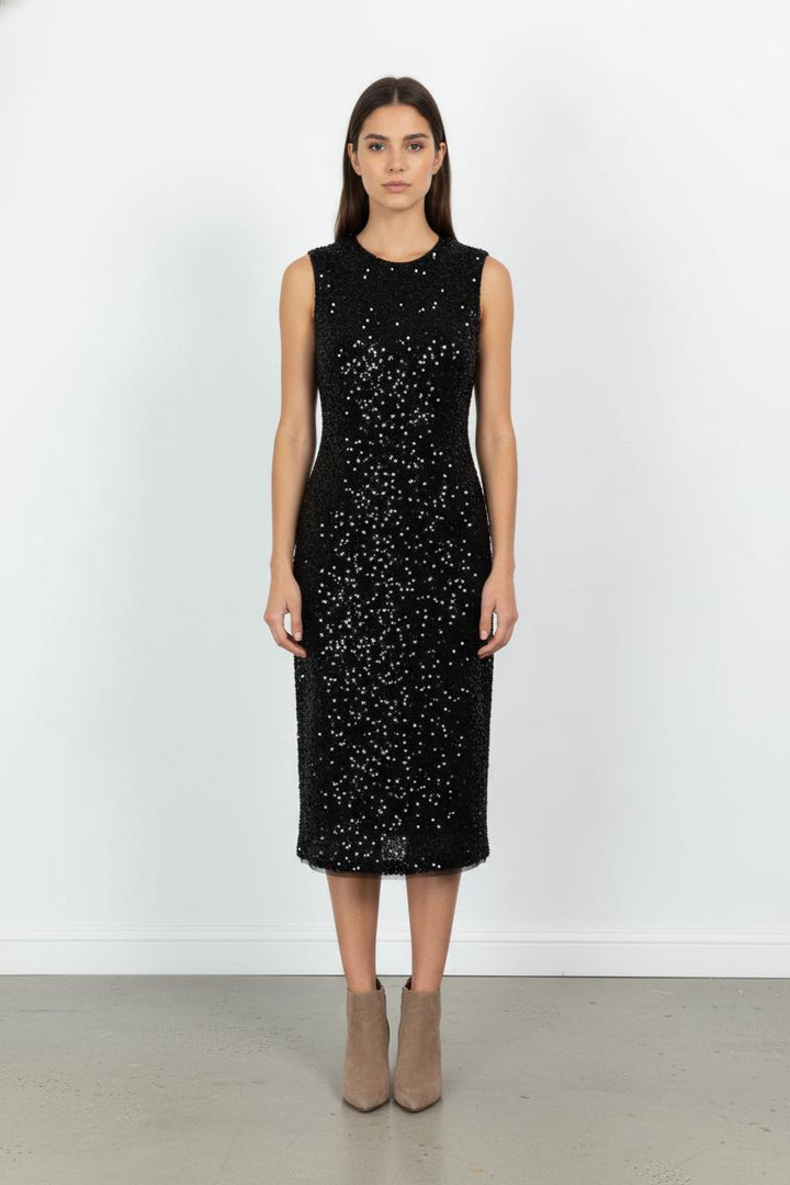 Robe Pailletée Noire - Taille M/38 de la marque IKKS | PARAD104965 - Vendu par Paradigme - Image 1